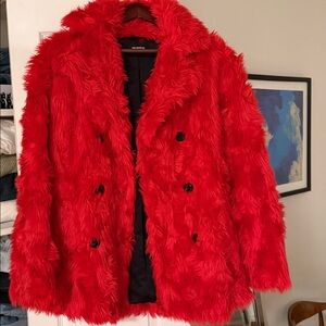 The Kooples Red Teddy Jacket